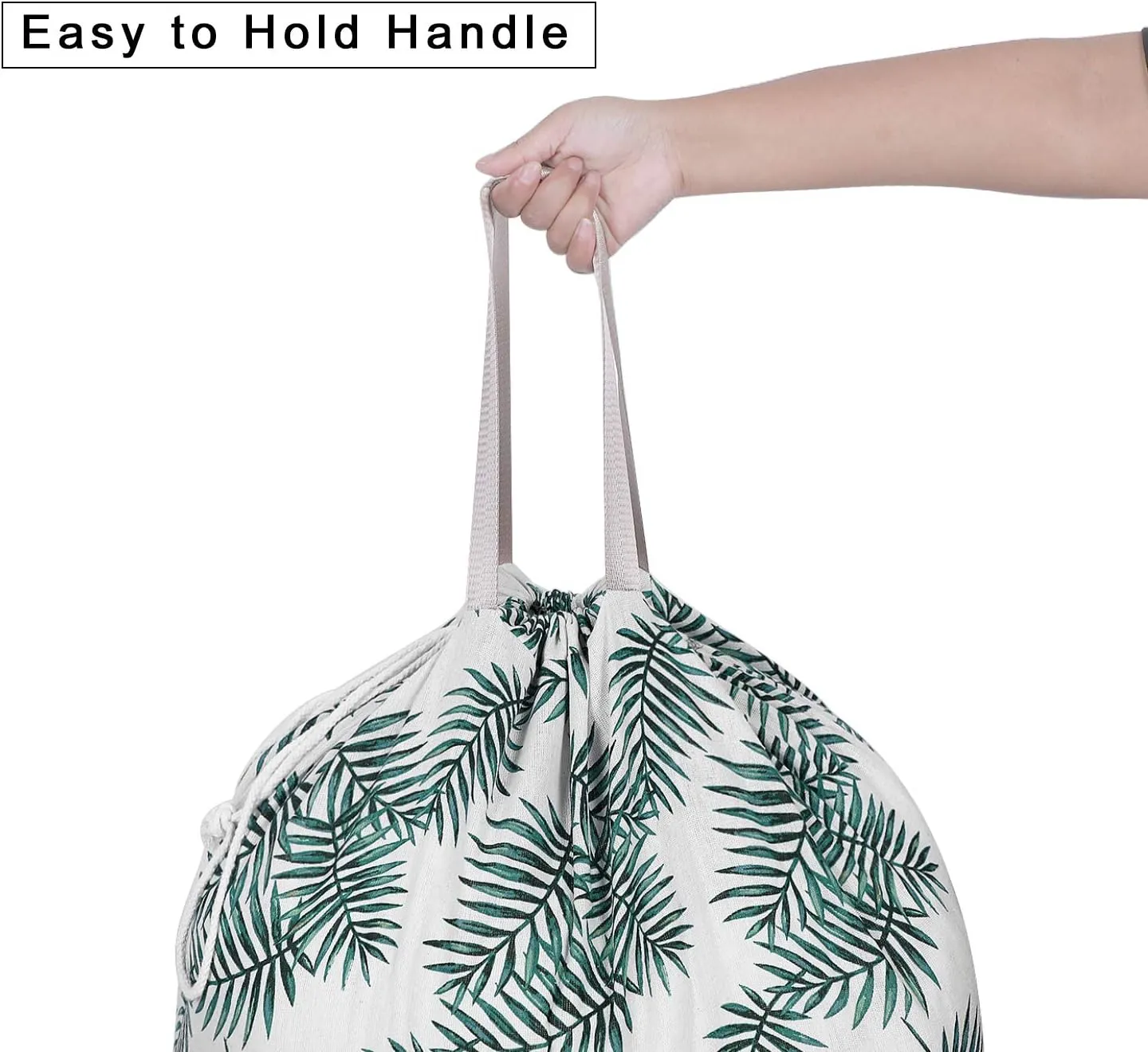 Extra Large Laundry Bag with Drawstring and Handle, Heavy Duty Travel Dirty Clothes Bag for Laundromat and Household, Durable Rip-Stop Laundry Hamper Liner, 28 x 40 Inch, Bamboo