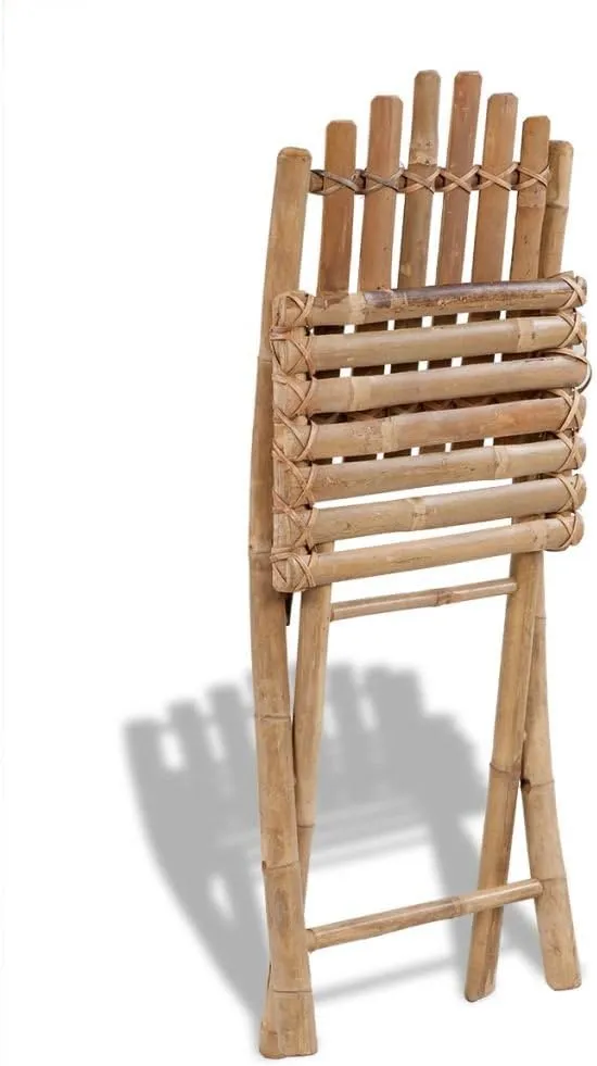 (Fast Shipments) Folding Camping Chair, Folding Recliner Chair Portable for Camping Outdoor Beach Folding Patio Chairs 2 pcs Bamboo