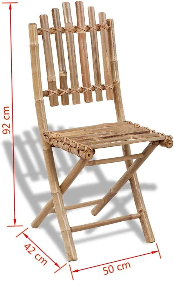 (Fast Shipments) Folding Camping Chair, Folding Recliner Chair Portable for Camping Outdoor Beach Folding Patio Chairs 2 pcs Bamboo