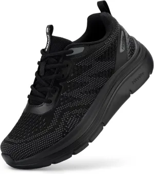 FitVille Women's Walking Shoes Wide Width Sneakers Wide Shoes for Women Foot Pain Relief - Cloud Walker V8