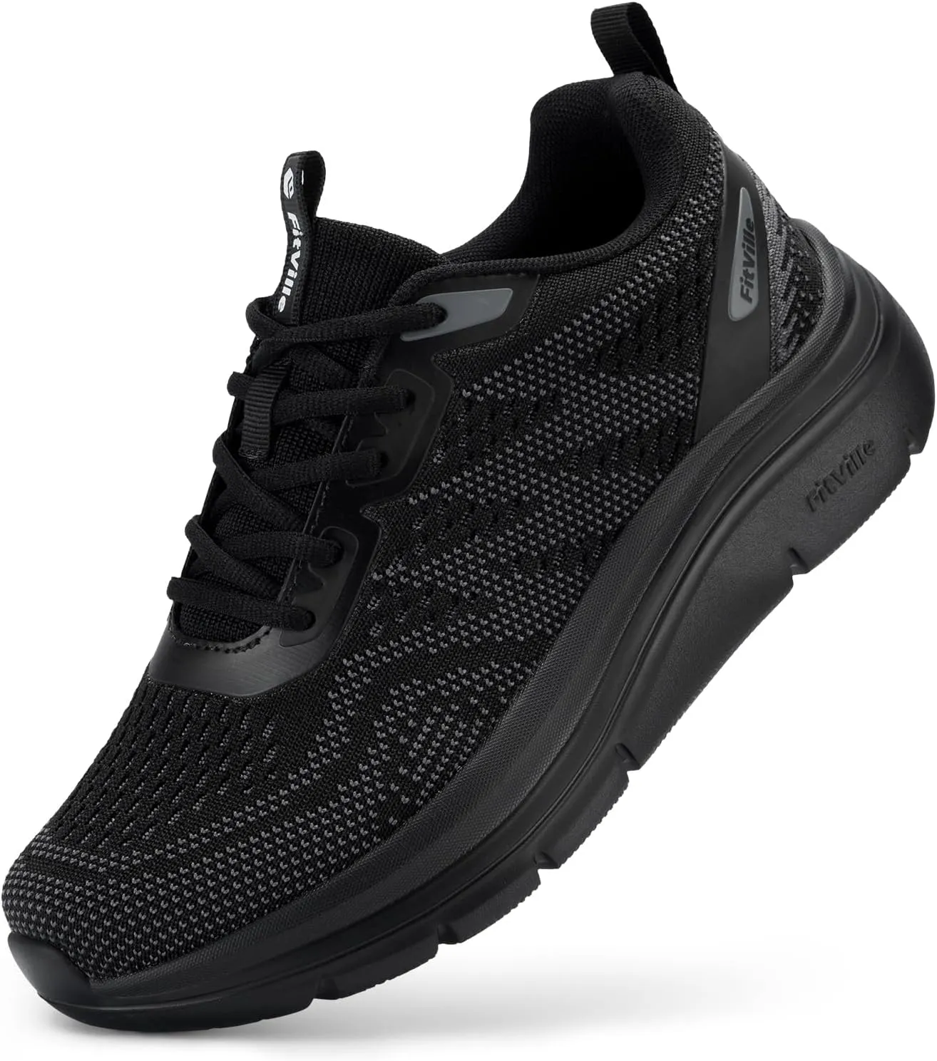 FitVille Women's Walking Shoes Wide Width Sneakers Wide Shoes for Women Foot Pain Relief - Cloud Walker V8