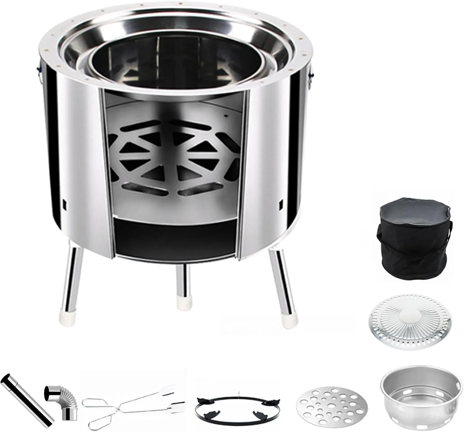 Foldable Camping Firewood Stove,Portable Wood Burning Stoves,Heating Burnerle Stove for Outdoor Camp Cooking