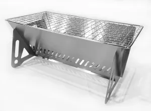 Foldable Stainless Steel Charcoal Barbecue Grill, Portable Backpack Stove, for Outdoor Kitchen, Firewood Camping Stove, Hiking ，Brewing Tea Around The Fire, Backyard Cooking