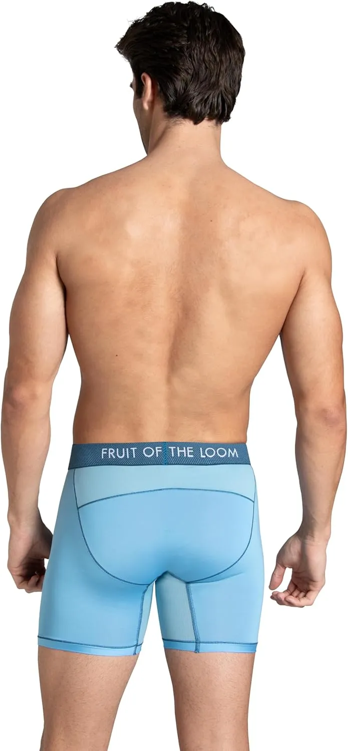 Fruit of the Loom Men's Getaway Boxer Briefs, Lightweight Breathable Fabric, Quick Dry & Odor Control