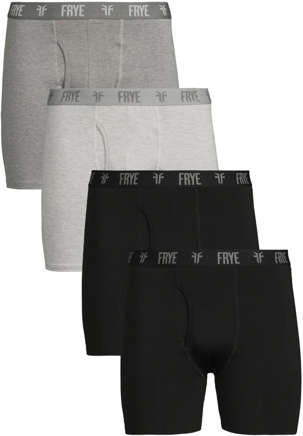 Frye Stretch Viscose Boxer Briefs for Men 4-Pack, Soft and Breathable Underwear for Men Pack of 4 Fly or No Fly