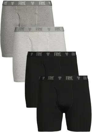 Frye Stretch Viscose Boxer Briefs for Men 4-Pack, Soft and Breathable Underwear for Men Pack of 4 Fly or No Fly