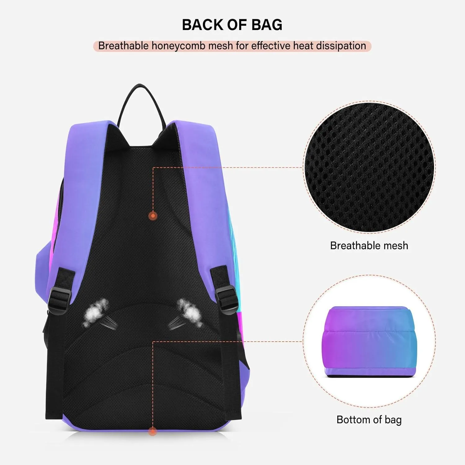 GAIGEO Teal Turquoise Glitter Sparkle Racket Bag, Multilayer Design Pickle Ball Bag, Sports and Daily Use
