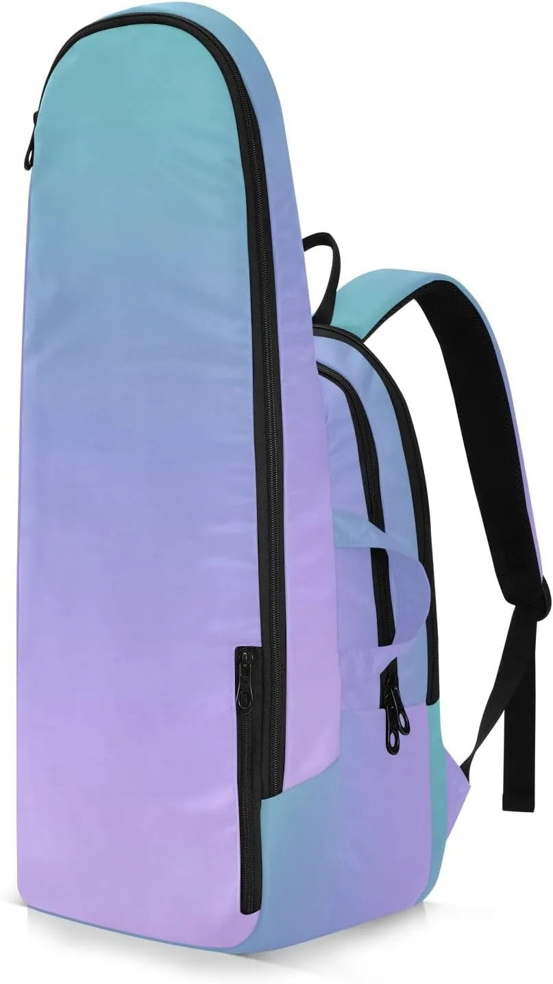 GAIGEO White Polka Dots Blue Pickleball Backpack, Large Capacity Pickleball Caddy, Various Storage Methods