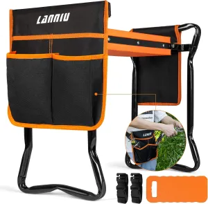 Garden Kneeler and Seat, Foldable Garden Stool, Heavy Duty Garden Chair for Kneeling and Sitting, Gardening Gifts for Women, Grandparents, Seniors, Mom & Dad