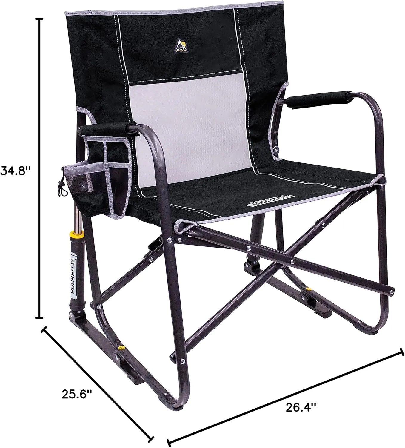 GCI OUTDOOR Freestyle Rocker XL Portable Folding Rocking Chair and Outdoor Camping Chair