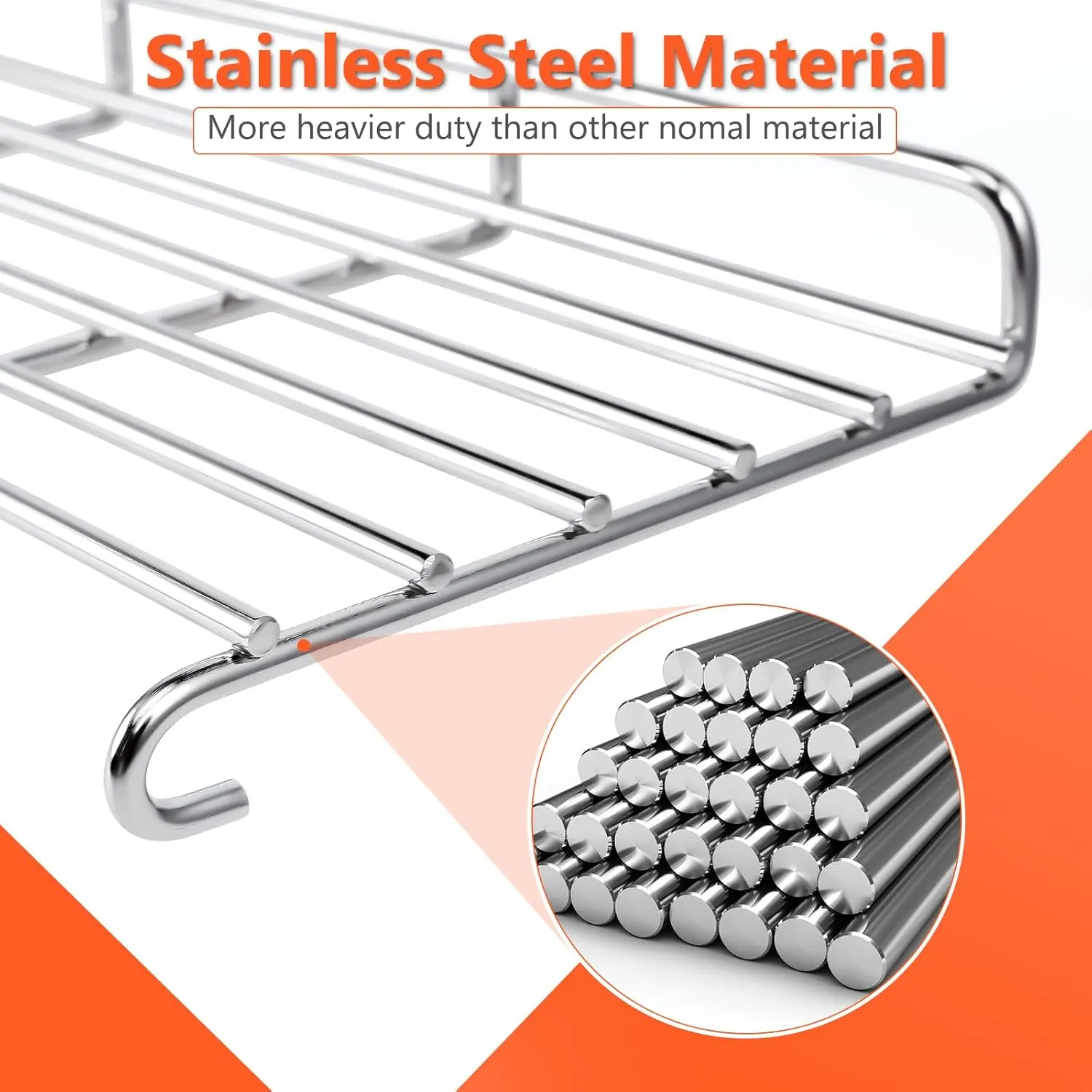 Genesis II Grill Rack for Weber Genesis II 300 Series, Grill Parts for Weber Genesis ii E-310, II E-315, II E330, II E335, II S310, II S335 Grills, Foldable Stainless Steel Replacement Parts for 66044