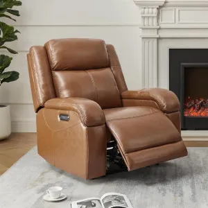 Genuine Leather Power Lift Recliner Chair Massage Adjustable for Elderly High Back Reclining Sofa Single Theater Seating Living Room Bedroom Recliner Chair