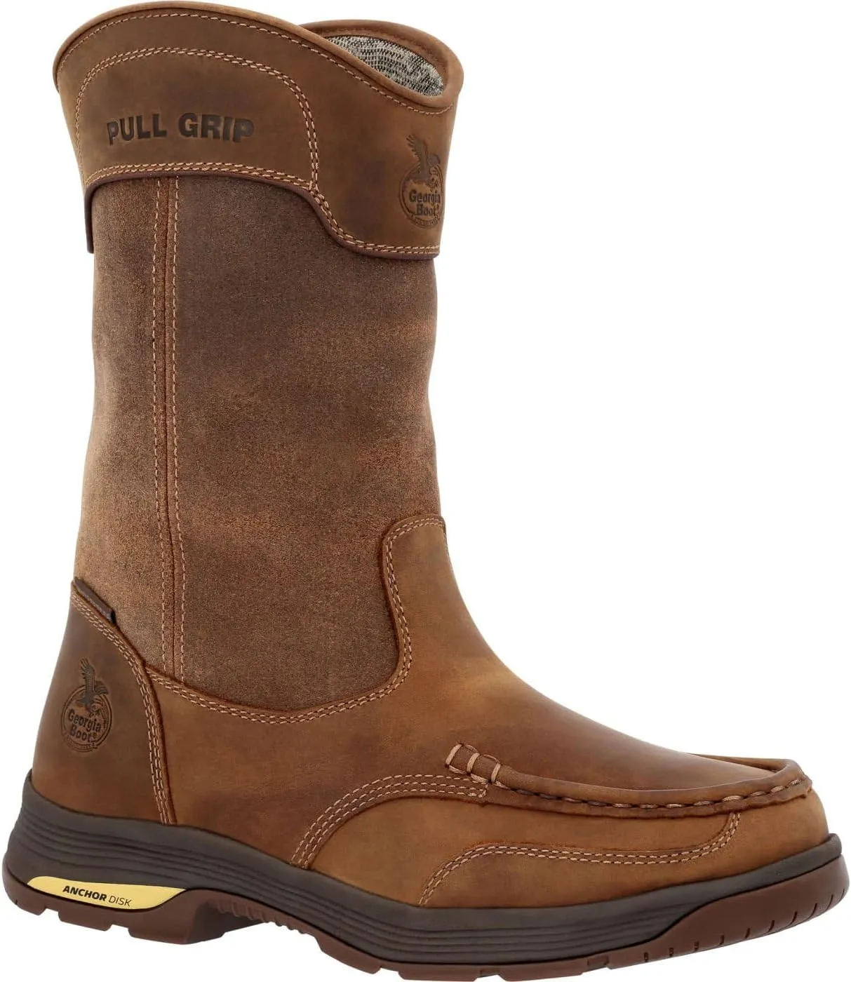 Georgia Boot Athens SuperLyte Waterproof Wellington Pull-On Boot Size 9(W)