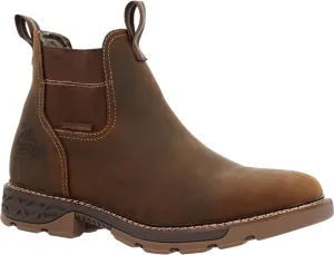 Georgia Boot Carbo-Tec FLX Alloy Toe Waterproof Chelsea Work Boot, Brown, Size 11.5(M)