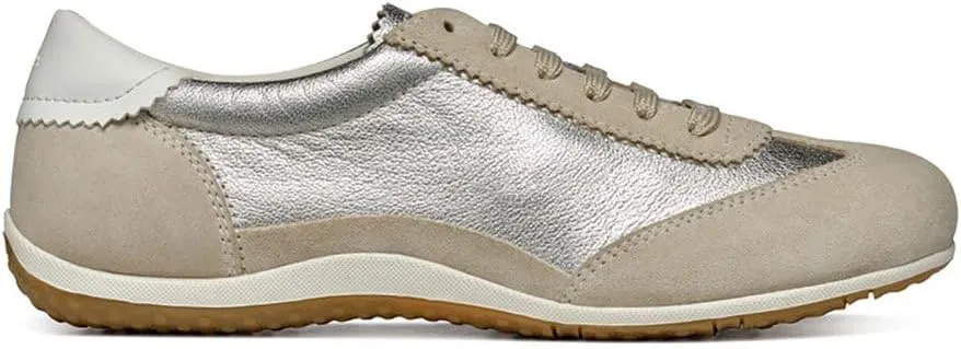 Geox Womens D Vega ATrainers, Lt Taupe Lt Gold, 6 US Women