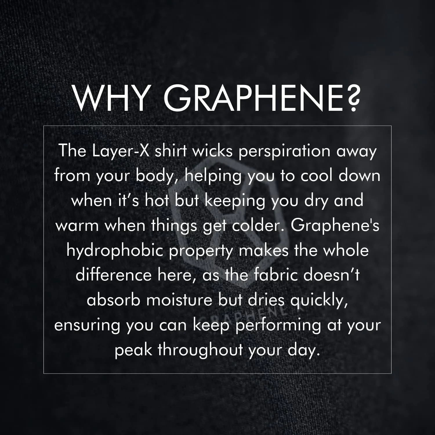 GRAPHENE-X Mens Layer-X Long Sleeve Shirt | Graphene Integrated Fabric Laser Cut & Stitchless | Anti-Smell Anti-UV Technology