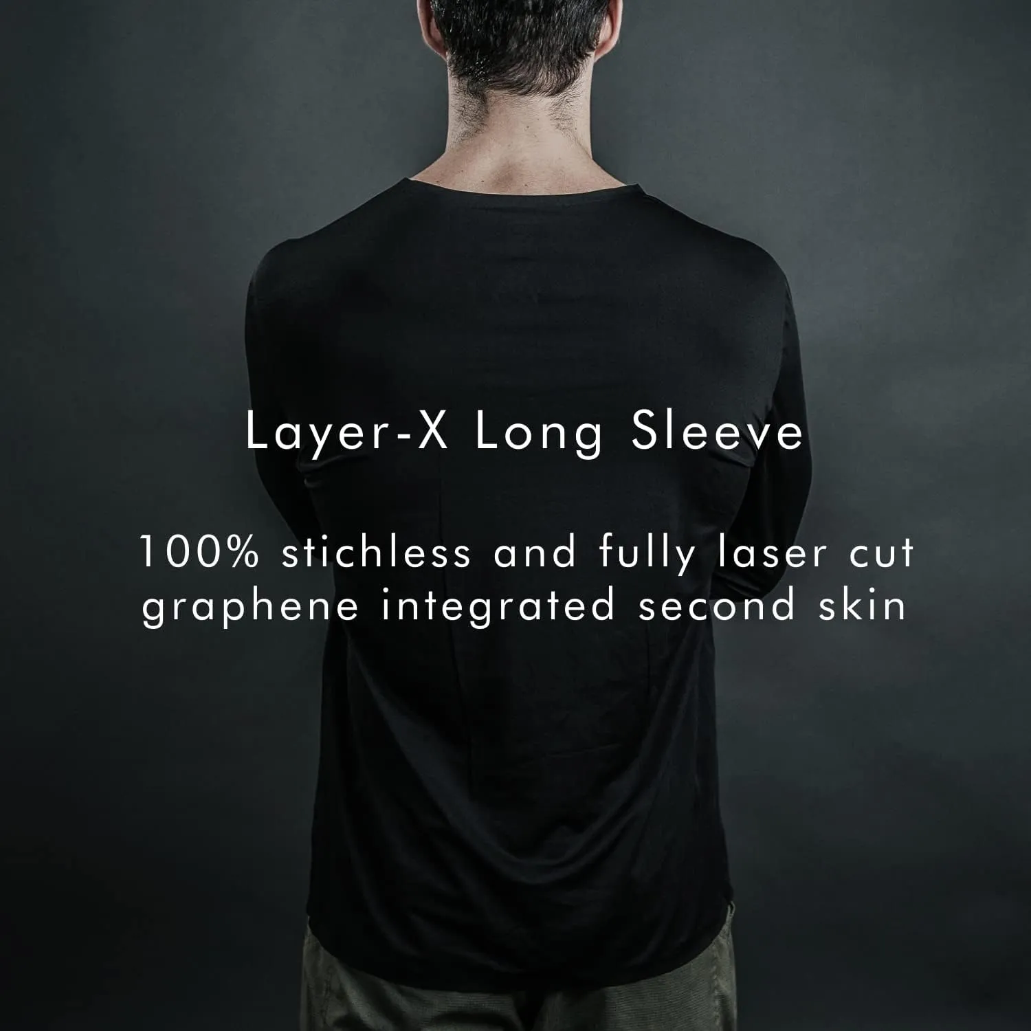 GRAPHENE-X Mens Layer-X Long Sleeve Shirt | Graphene Integrated Fabric Laser Cut & Stitchless | Anti-Smell Anti-UV Technology