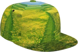 Grassland Paths Baseball Cap, &*Adjustable Baseball Cap, Men and Women, Suitable for Daily, Sports, Outdoor Activities Use. Black