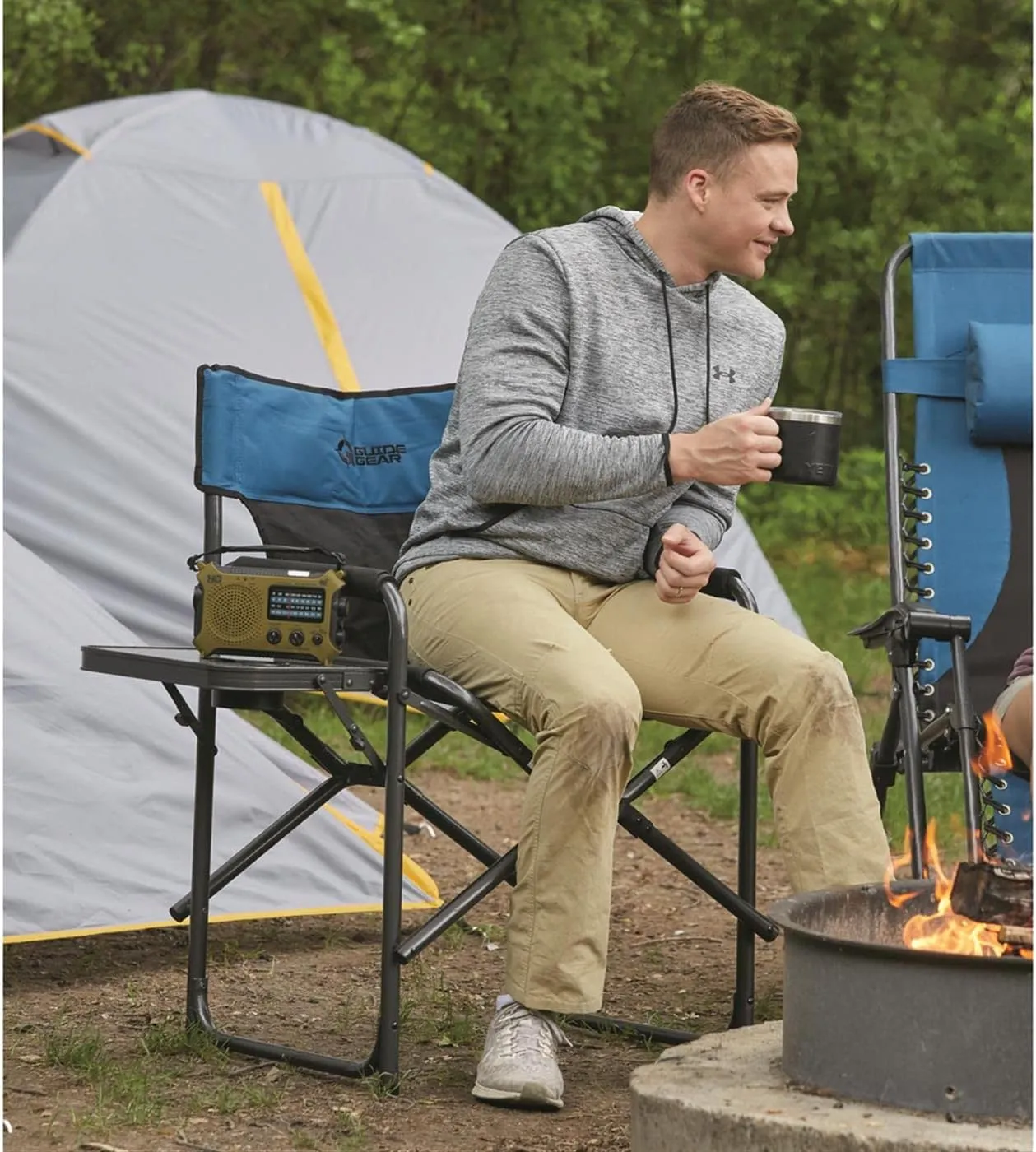 Guide Gear Oversized Tall Director’s Camp Chair, Portable, Folding, 500-lb. Capacity