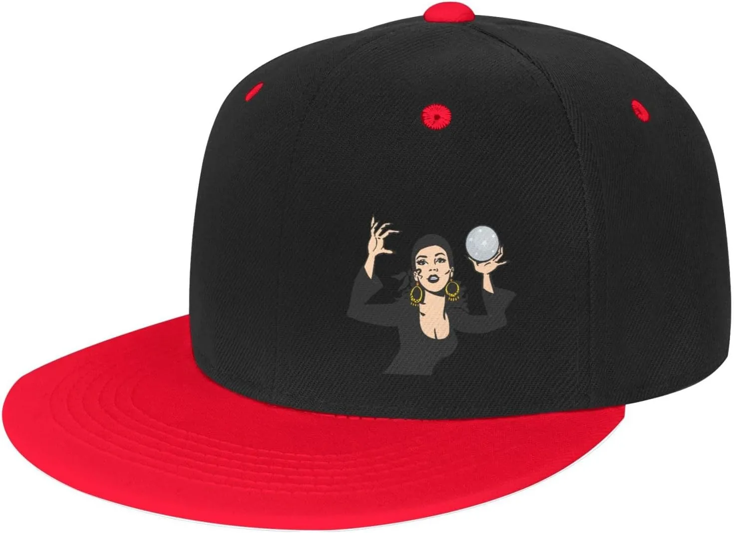 Gypsy Fortune Teller Snapback Hats for Men Women Hat Baseball Cap Flat Bill Visor White Hat
