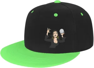 Gypsy Fortune Teller Snapback Hats for Men Women Hat Baseball Cap Flat Bill Visor White Hat