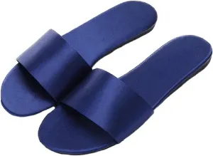 HANDKEI Women's Home Slippers Summer Satin Indoor Breathable Flat Sandals Slippers