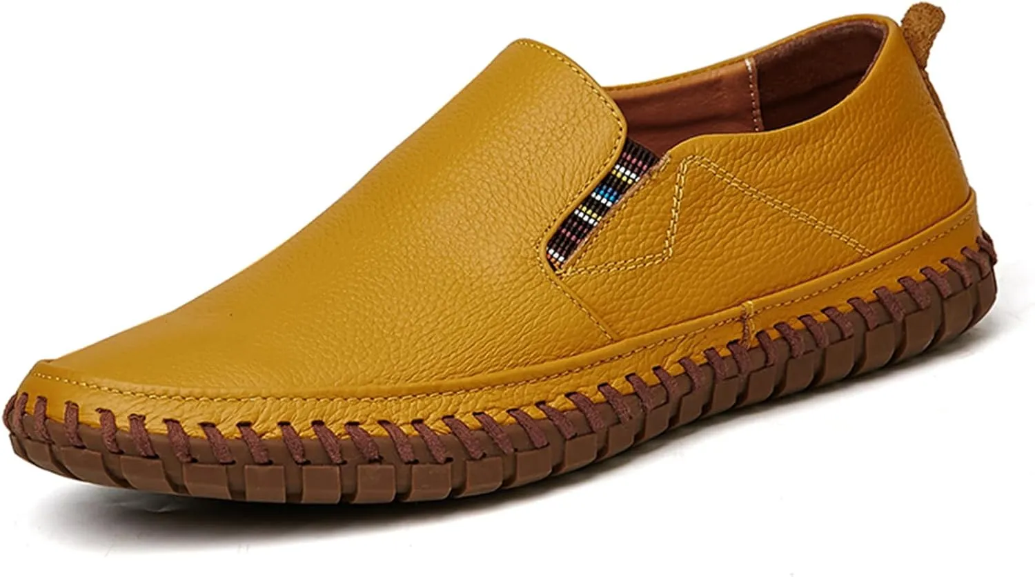 Handmade Leather Men's Loafers Moccasin Driving Shoes Slip on Soft Flats Shoes Men's Casual Shoes