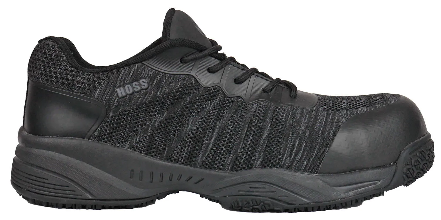 Hoss Boots Mens Spadix Composite toe Black Textile Work Shoes