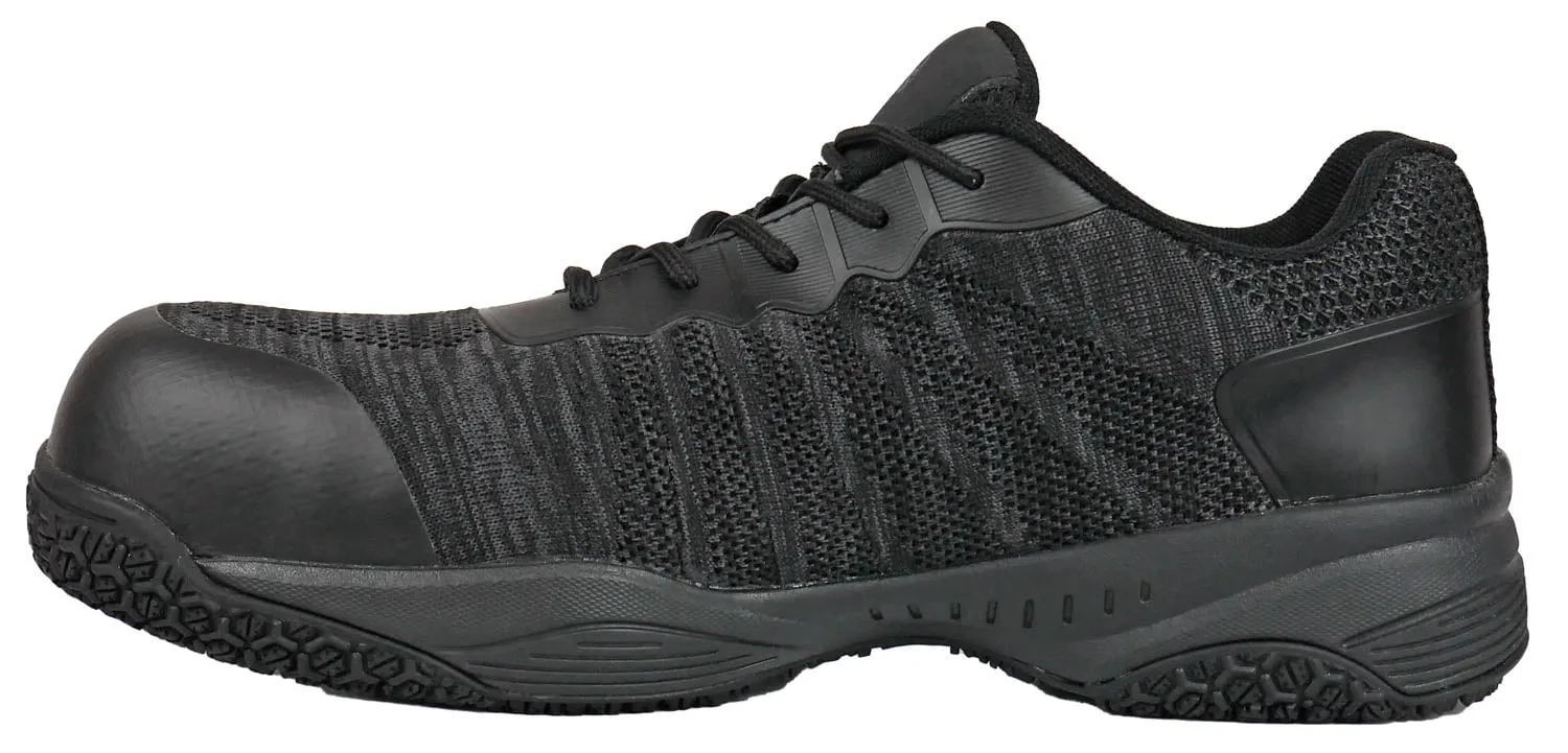 Hoss Boots Mens Spadix Composite toe Black Textile Work Shoes