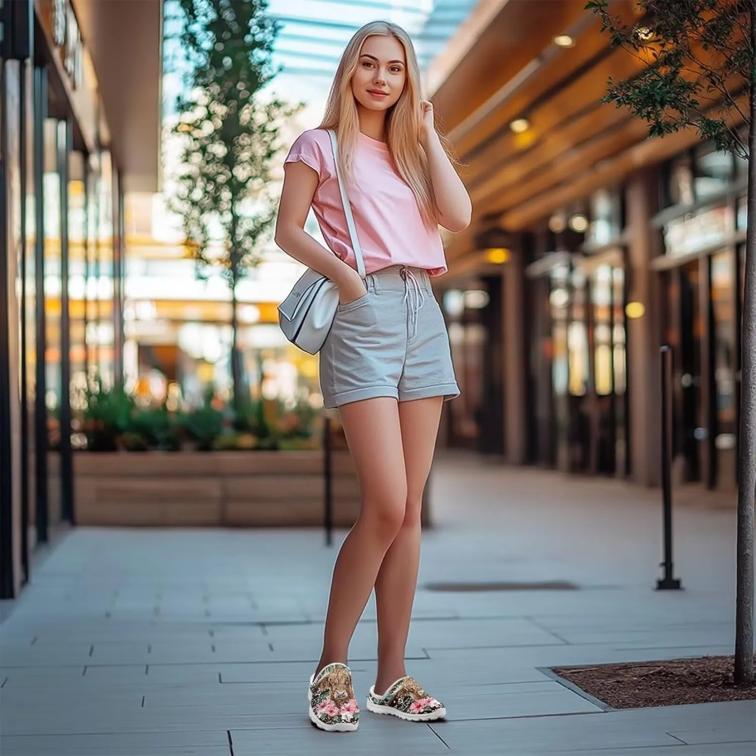 Howilath Mesh Mule Tennis Shoes for Women with Soft EVA Sole Fashion Backless Slip on Sneakers Lightweight Walking Shoes US 6-13.5
