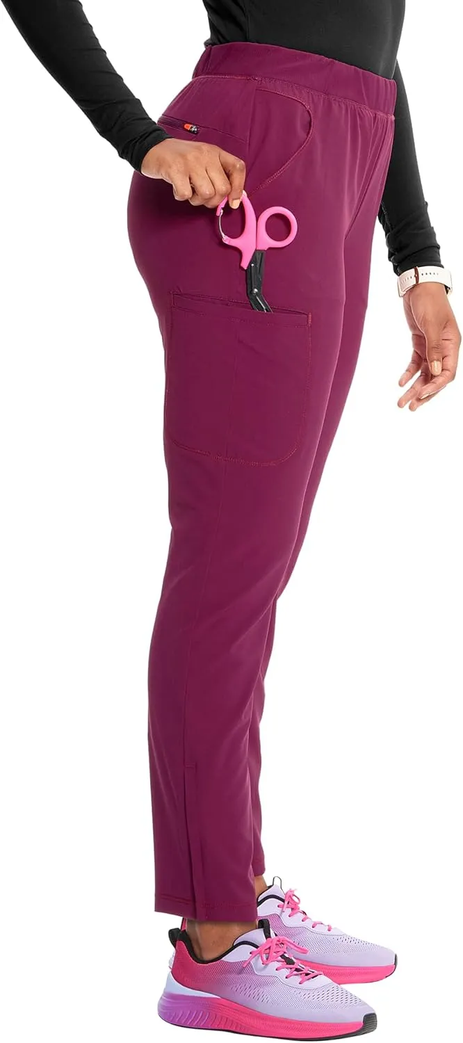 Infinity Cherokee Women's Pull-on Scrub Cargo Pants with Mid-Rise Tapered Leg and 5 Pockets IN120A