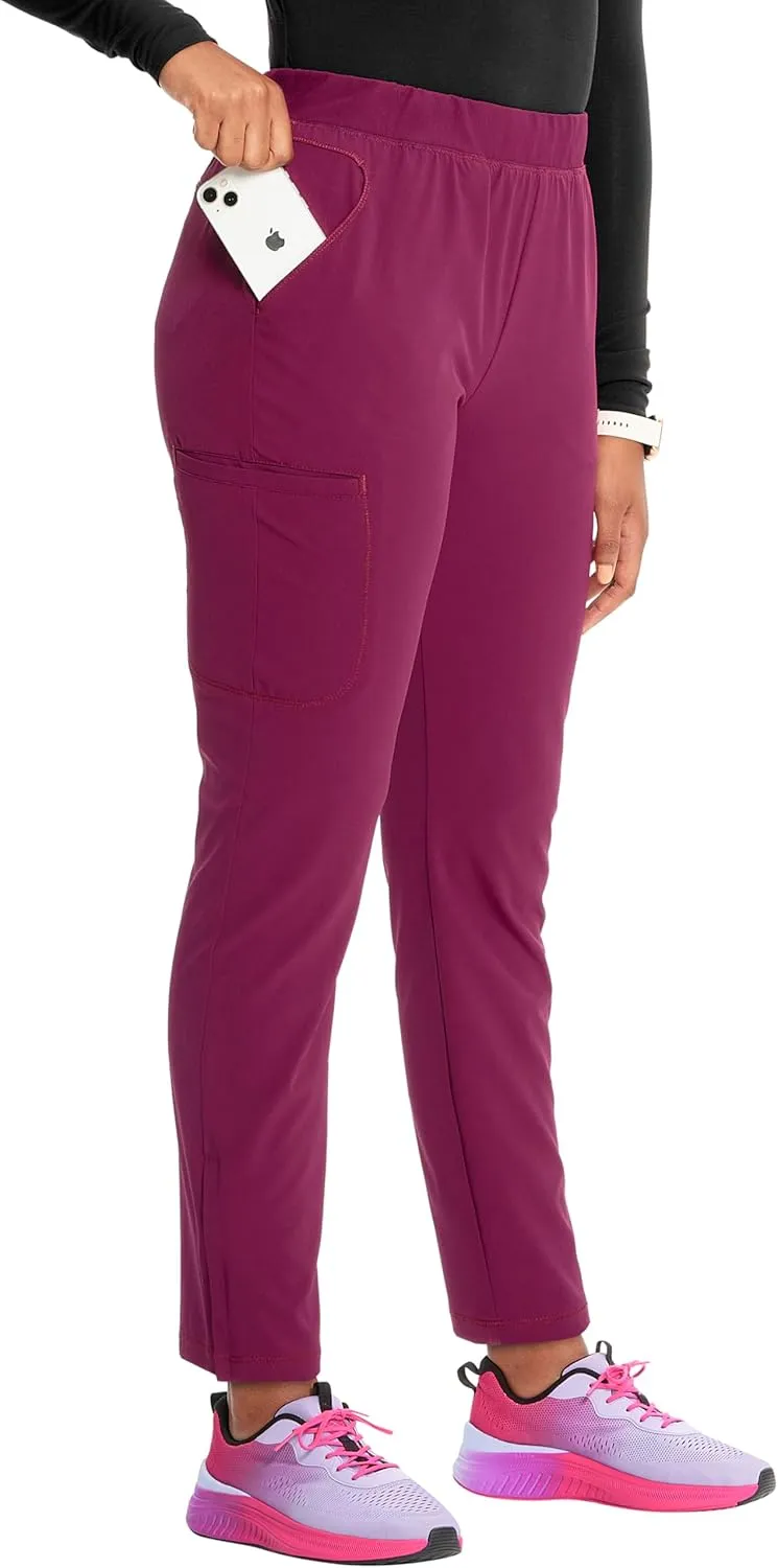 Infinity Cherokee Women's Pull-on Scrub Cargo Pants with Mid-Rise Tapered Leg and 5 Pockets IN120A