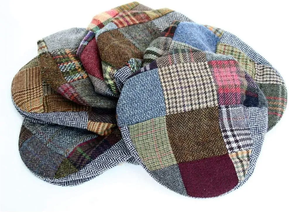 Irish Newsboy Flat Cap for Men Made in Ireland, 100% Irish Wool