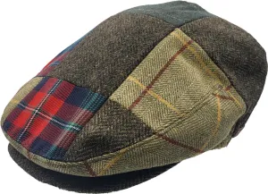Italian Patchwork Flat Cap - Classic Bunnet Style