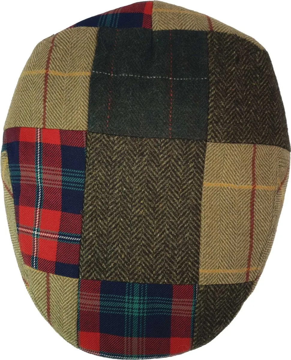 Italian Patchwork Flat Cap - Classic Bunnet Style