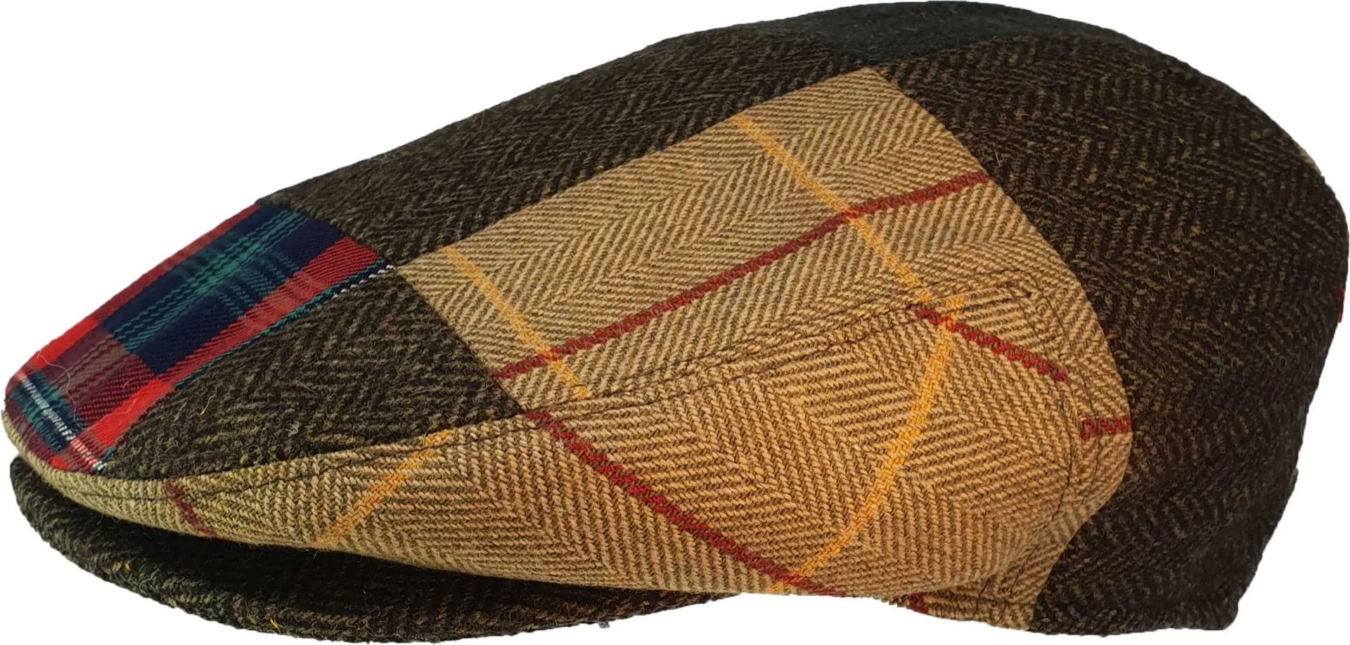 Italian Patchwork Flat Cap - Classic Bunnet Style
