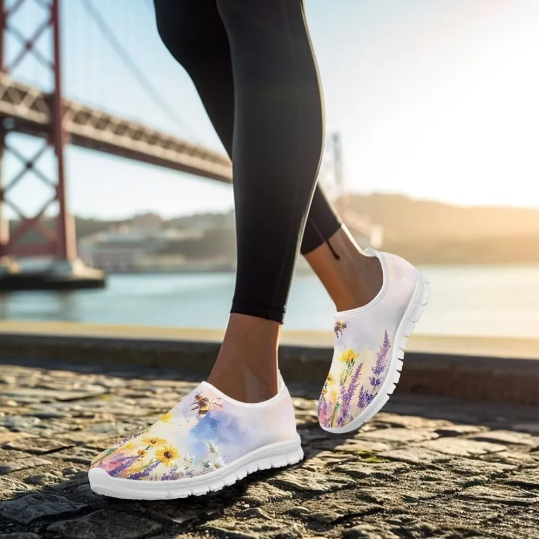 Jeiento Breathable Running Sneaker for Women Ladies Tennis Shoes Comfort Footwear Trainers Mesh Shoes Causal Travel Walking Flat Shoes