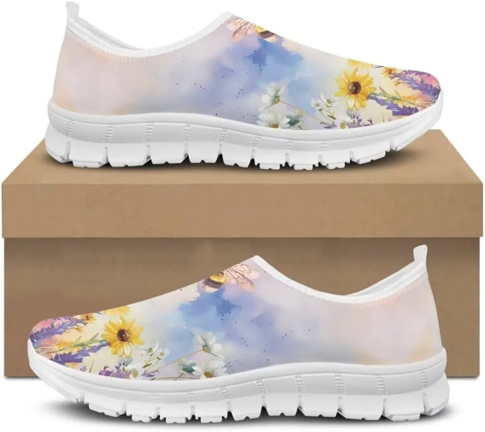 Jeiento Breathable Running Sneaker for Women Ladies Tennis Shoes Comfort Footwear Trainers Mesh Shoes Causal Travel Walking Flat Shoes