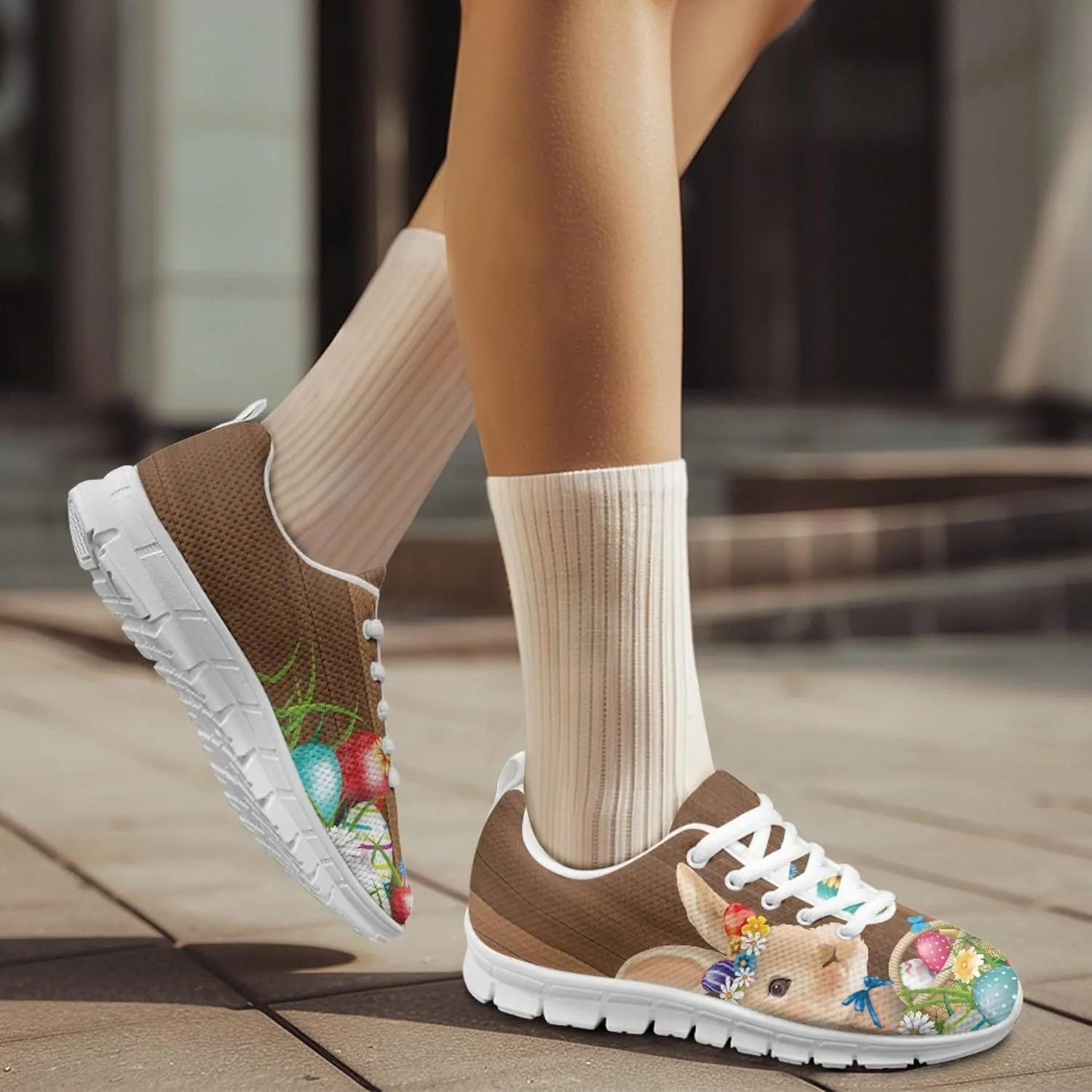 Jeiento Women Trainers Sports Running Shoes Causal Travel Walking Flat Shoe Lace-up Breathable for Lady Teenager Girls