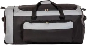 Jetstream Foldable 145L Duffle Bag with Triple Inline Wheels, Large Collapsible Duffel for Camping & Travel, Black Grey