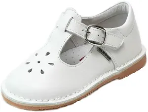 Joy Classic Leather Stitch Down T-Strap | Girl's Mary Jane Flat (Toddler/Little Kid)