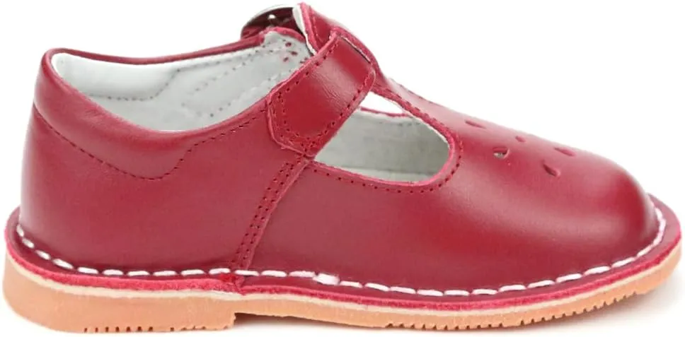 Joy Classic Leather Stitch Down T-Strap | Girl's Mary Jane Flat (Toddler/Little Kid)