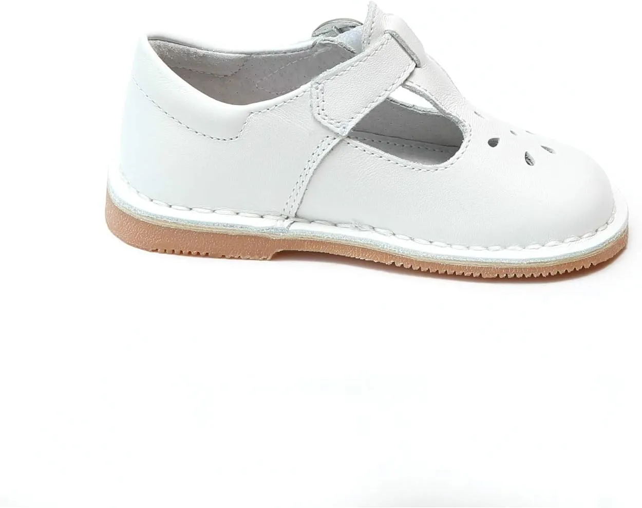 Joy Classic Leather Stitch Down T-Strap | Girl's Mary Jane Flat (Toddler/Little Kid)