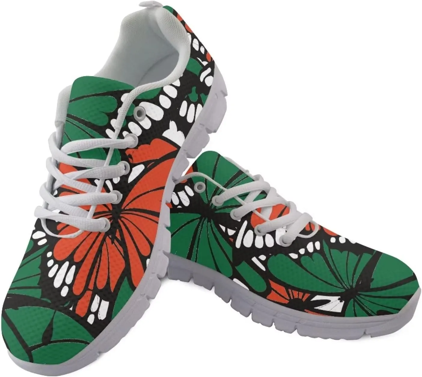 KEIAHUAN Womens Casual Fashion Flats Lightweight Running Shoes Breathable Gym Jogging Sneakers Non Slip Tennis Shoes Fashion Trendy