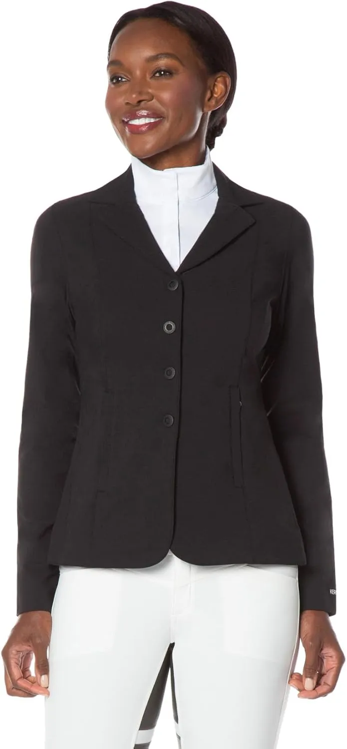 Kerrits Women's Equestrian Stretch Competitor Coat – 4-Snap, Lightweight English Horse Show Jacket, Machine Wash