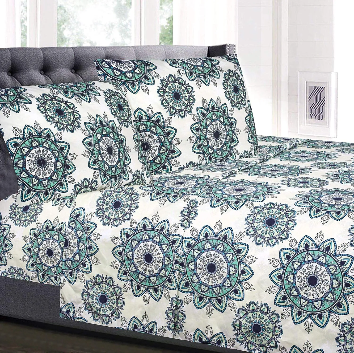 King Size Sheets - Breathable Luxury Bed Sheets with Full Elastic & Secure Corner Straps Built In - 1800 Supreme Collection Extra Soft Deep Pocket Bedding Set, Sheet Set, King, Ashley