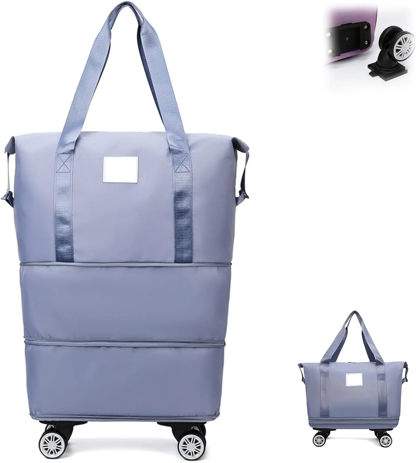 Klarson Expandable Bag With Wheels,Klarson Travel Bag,Klarson Duffle Bag,Foldable Duffle Bag With Wheels,Collapsible Luggage With Wheels,Collapsible Luggage,Foldable Suitcase (Blue)