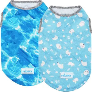 KYEESE 2 Pack Dog Cooling Shirts Breathable Instant Cooling Dogs Vest Lightweight for Summer Dog Clothes
