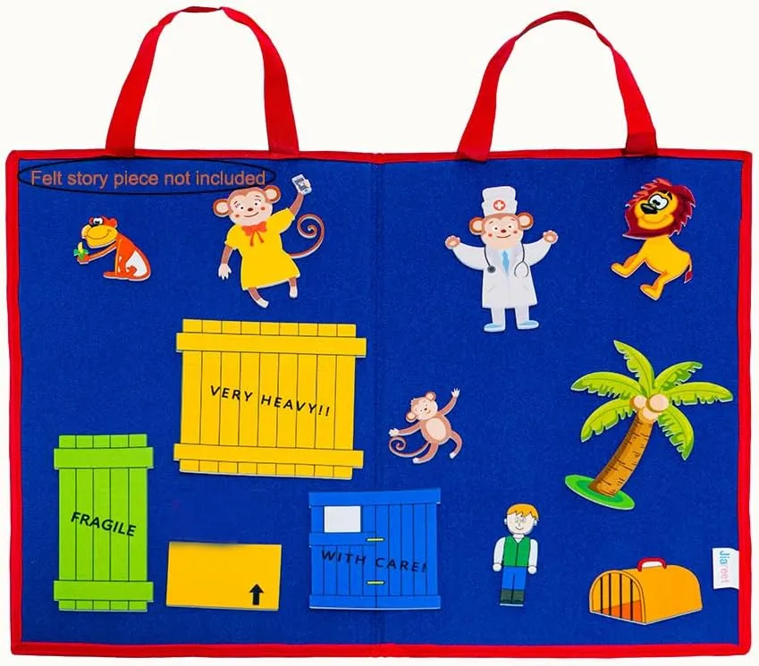 Large Felt Board for Toddlers, Double-Sided Foldable Felt Flannel Board for Classroom, Felt Story Board for Toddlers Kids as Felt Stories Activities Interactive Play Kits for Daycare Busy Board