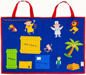 Large Felt Board for Toddlers, Double-Sided Foldable Felt Flannel Board for Classroom, Felt Story Board for Toddlers Kids as Felt Stories Activities Interactive Play Kits for Daycare Busy Board